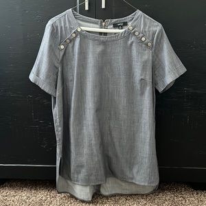 Very J cotton denim top. Size M. Animal/smoke-free home.  Dress up/dress down.